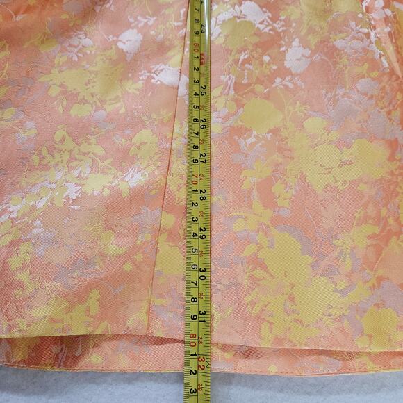 Song of Style Indra Mini Dress Size M Floral Print Tank Fit Flare Yellow Peach - Picture 8 of 8